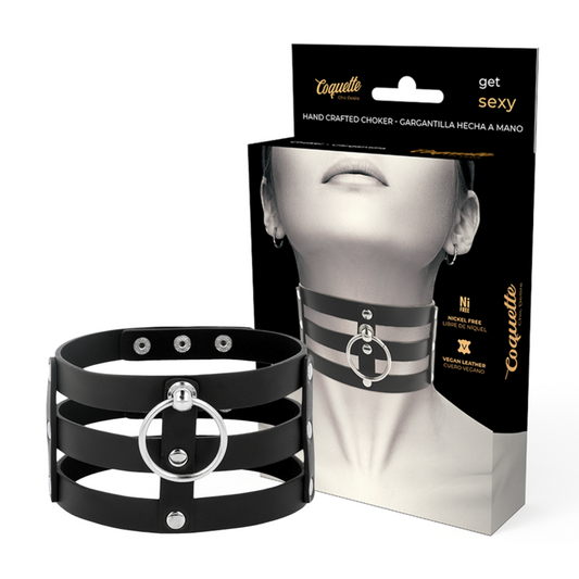 COQUETTE CHIC DESIRE - FETISH STYLE VEGANSK LÄDER CHOKER