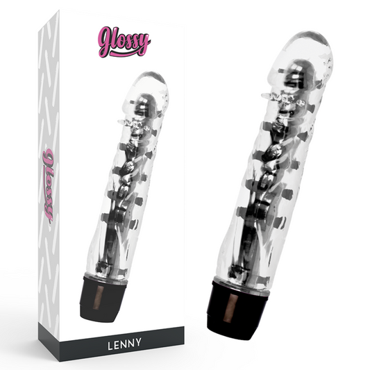 GLOSSY LENNY vibrator i svart