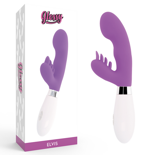 GLOSSY Rabbit Elvis Purple silikonmassager