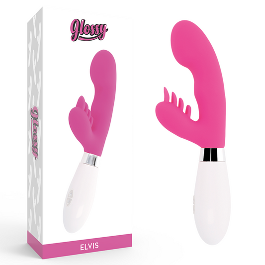 GLOSSY Rabbit Elvis Pink silikonmassageapparat