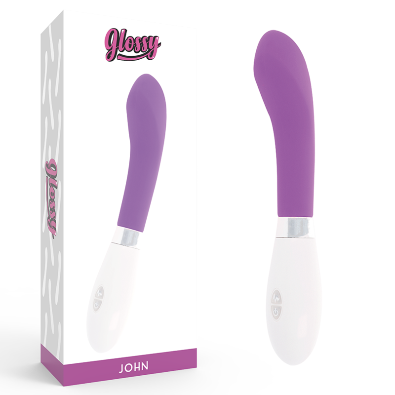 Lila GLOSSY John vibrator med ergonomisk design