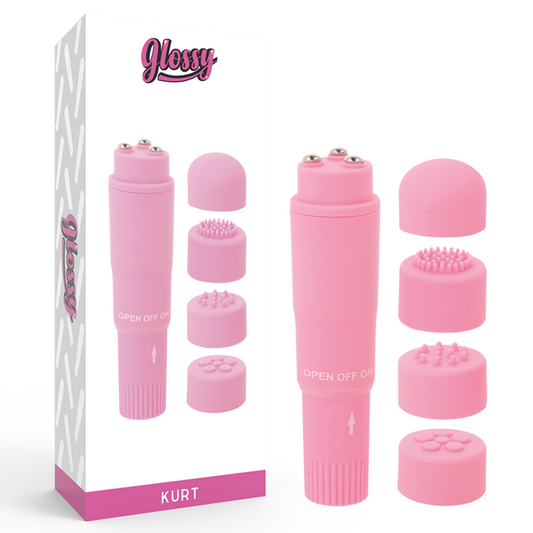 GLOSSY Kurt Pocket Massager i rosa
