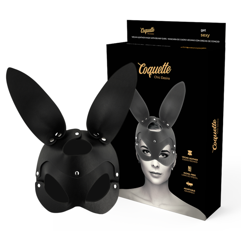 COQUETTE CHIC DESIRE - Vegansk lädermask med kaninöron