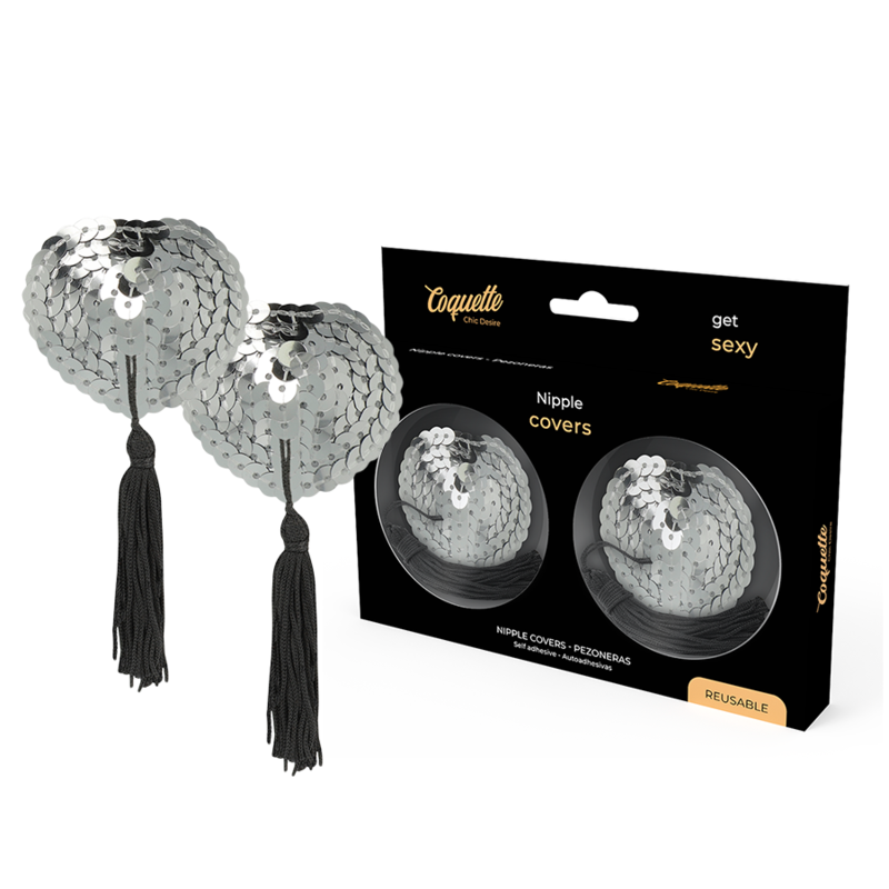 Bröstvårtsöverdrag i silver från Coquette Chic Desire