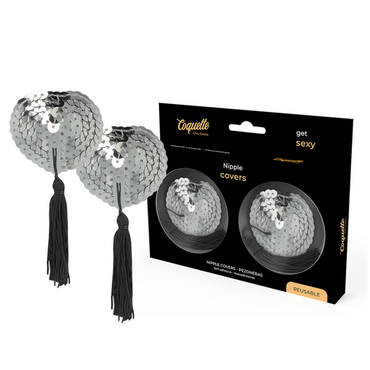 Bröstvårtsöverdrag i silver från Coquette Chic Desire