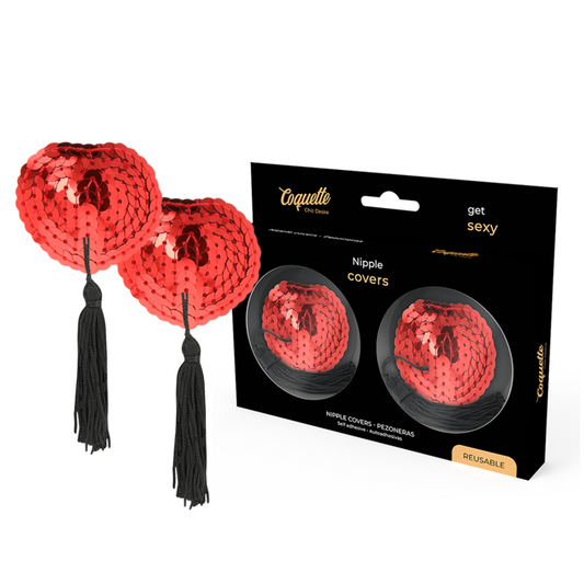 Röda bröstvårtscovers från Coquette Chic Desire