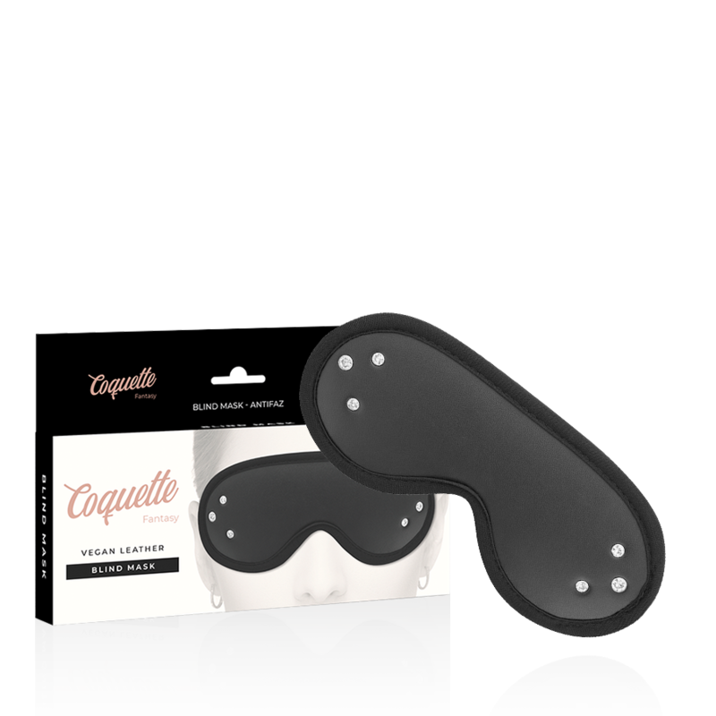 Blindmask i veganskt läder med neoprenfoder
