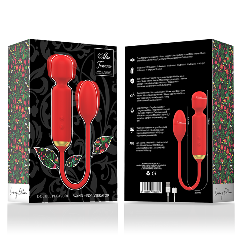MIA TOSCANA Double Pleasure Wand och Vibrating Egg