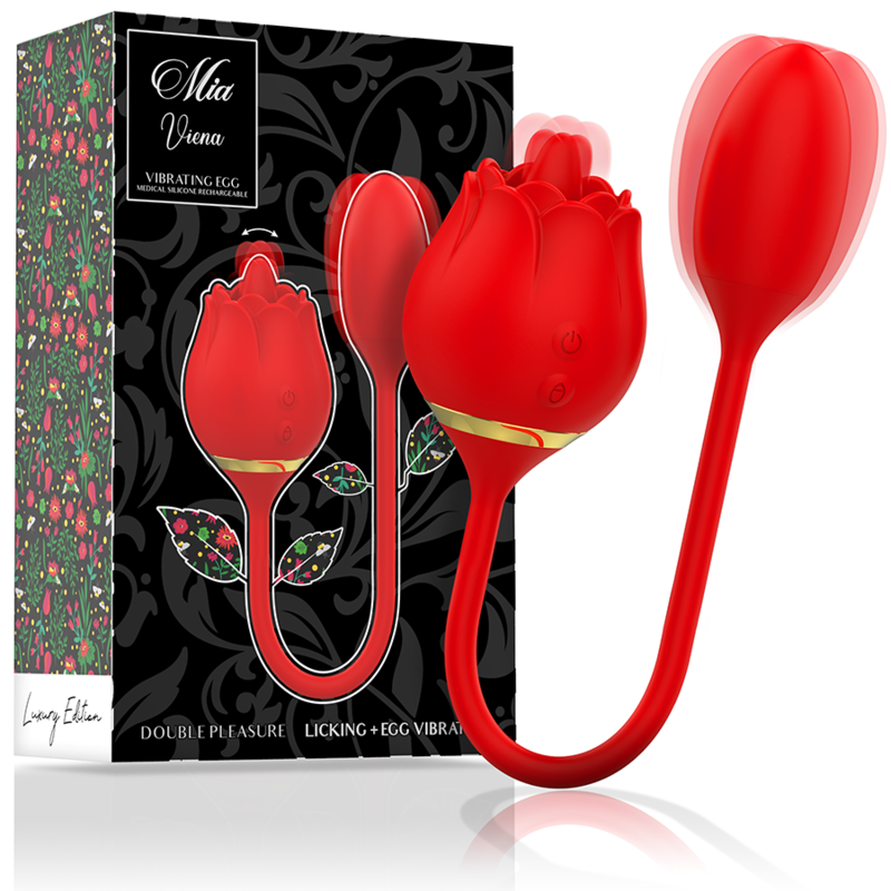 MIA VIENNA DOUBLE PLEASURE LICKING VIBRATING EGG