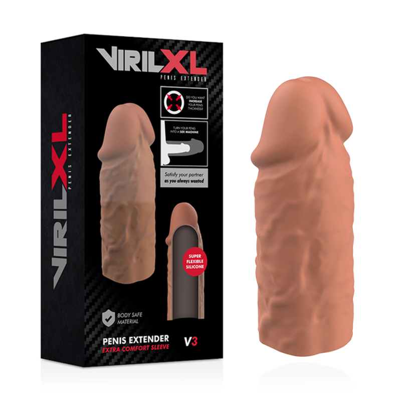 VIRILXL brun penisförlängare i silikon