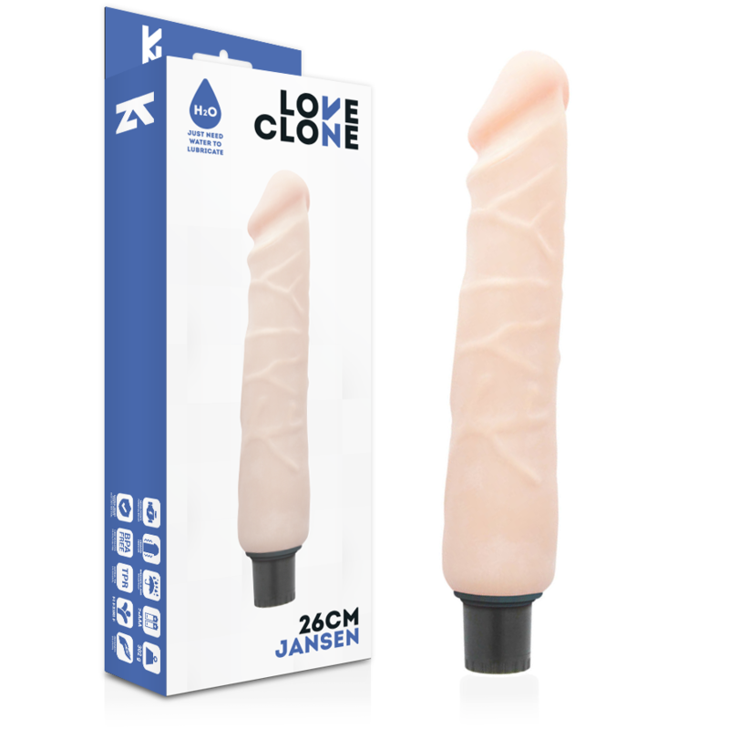 LOVECLONE Jansen självmörjande vibrator 26 cm