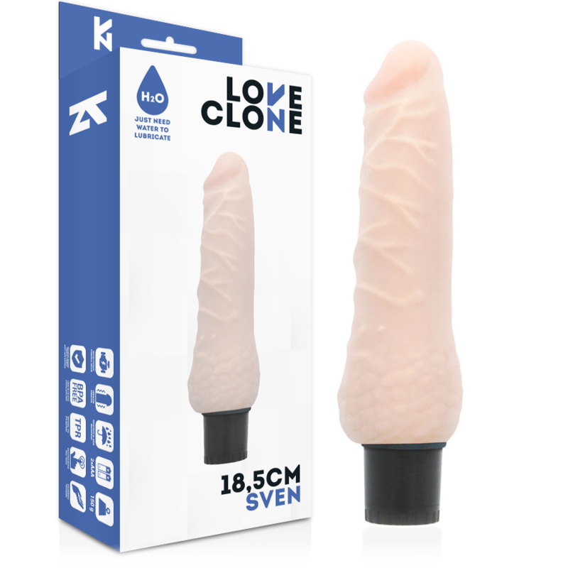 LOVECLONE Sven självsmörjande vibrator 18,5 cm