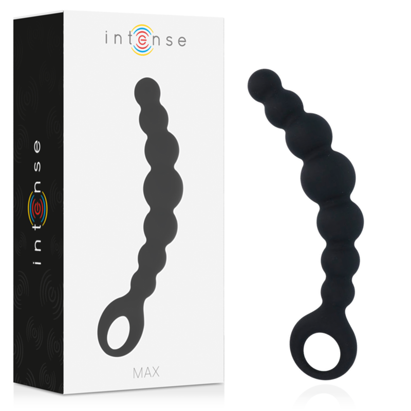 Intense Anal Beads Max Black med 8 silikonbollar