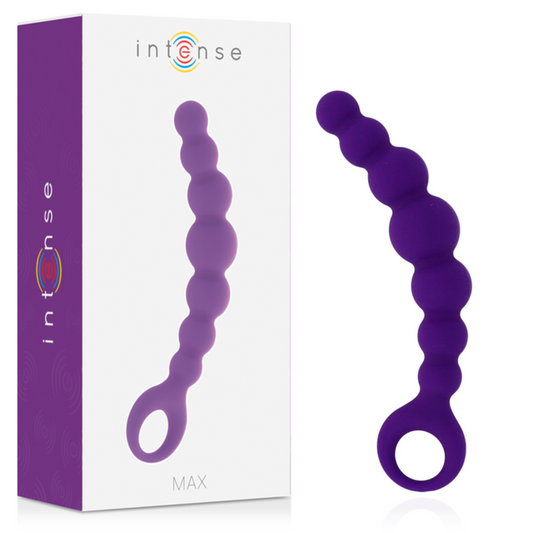 Intense Anal Beads Max Lilac i medicinsk silikon