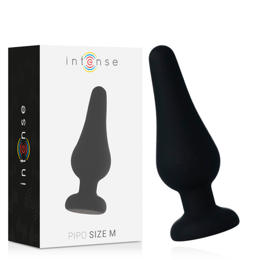 INTENSE Anal Plug Pipo M i svart silikon 11 cm