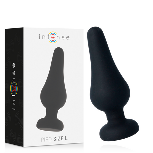 INTENSE Pipo L analplug i svart silikon 13 cm