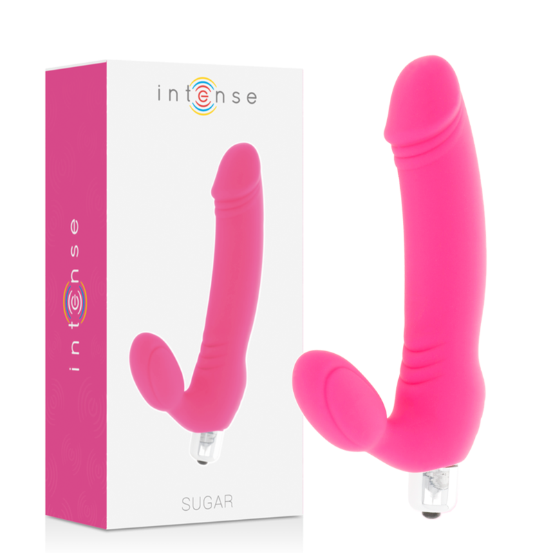 INTENSE Sugar dildo med 7 vibrationslägen i fuchsia