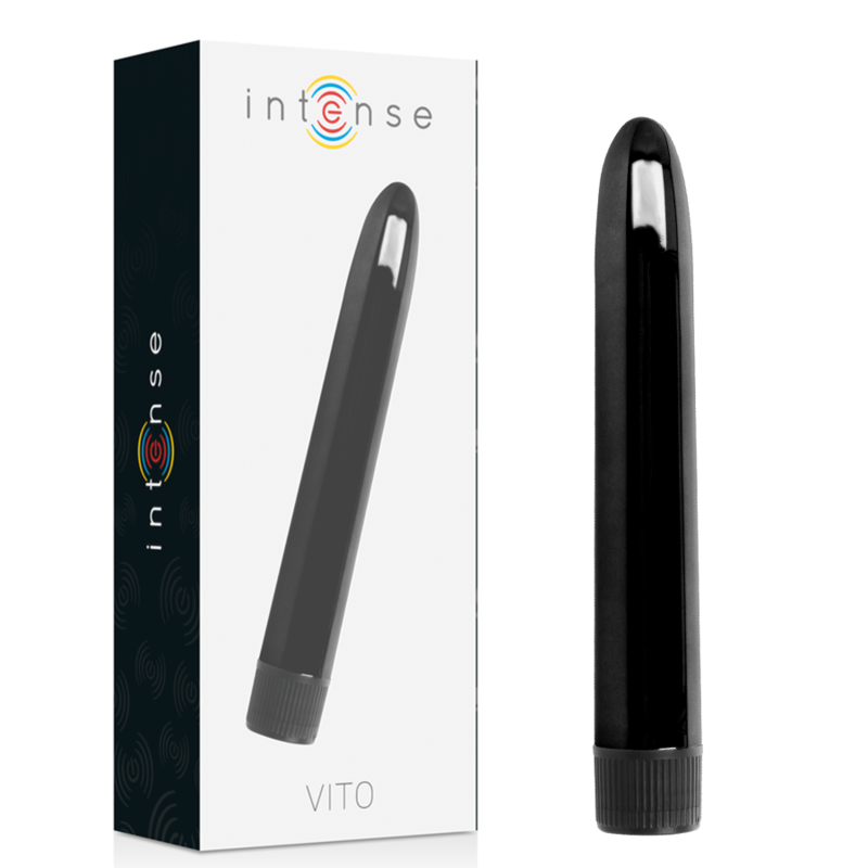 VITO BLACK VIBRATOR i medelstorlek med starka vibrationer