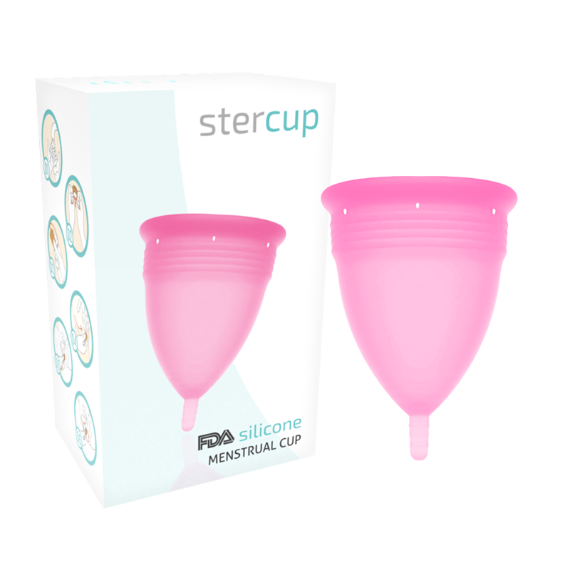 STERCUP menstruationskop i rosa silikon storlek L
