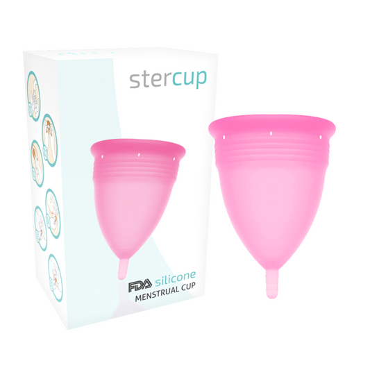 STERCUP menstruationskop i rosa silikon storlek L