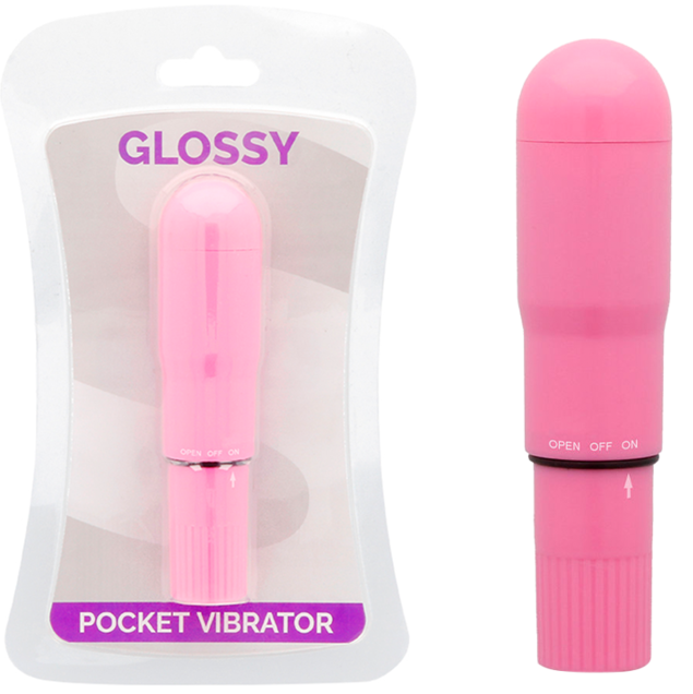 GLOSSY Pocket Vibrator i djup ros