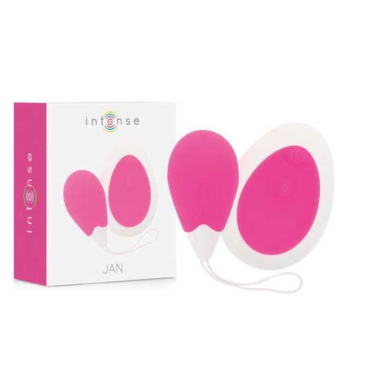 INTENSE Jan äggvibrator med fjärrkontroll i rosa