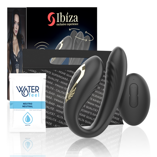 IBIZA roterande dubbelvibrator med fjärrkontroll