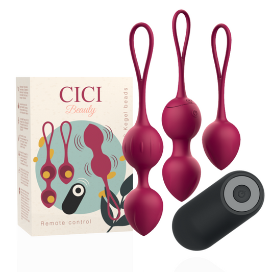 CICI BEAUTY - PREMIUM SILIKON 3 VIBRERANDE KÄGELKULOR MED FJÄRRKONTROLL
