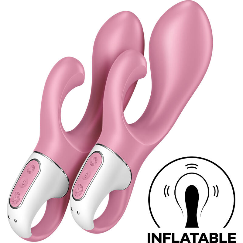 Satisfyer Air Pump Bunny 2 Pink, uppblåsbar vibrator