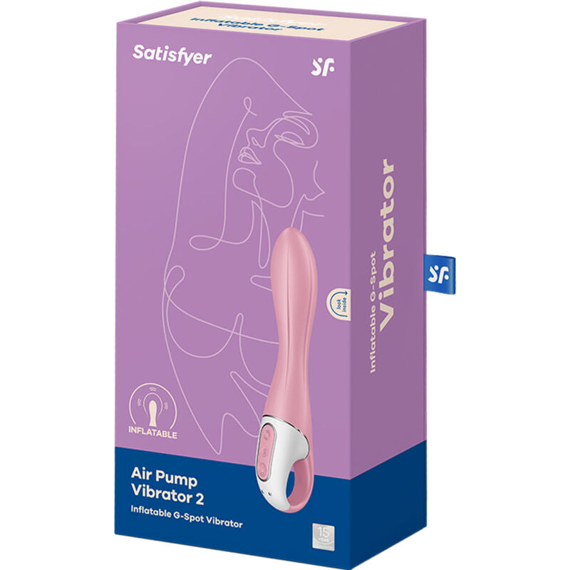 Satisfyer Air Pump Vibrator 2 Pink, uppblåsbar och kraftfull vibrator