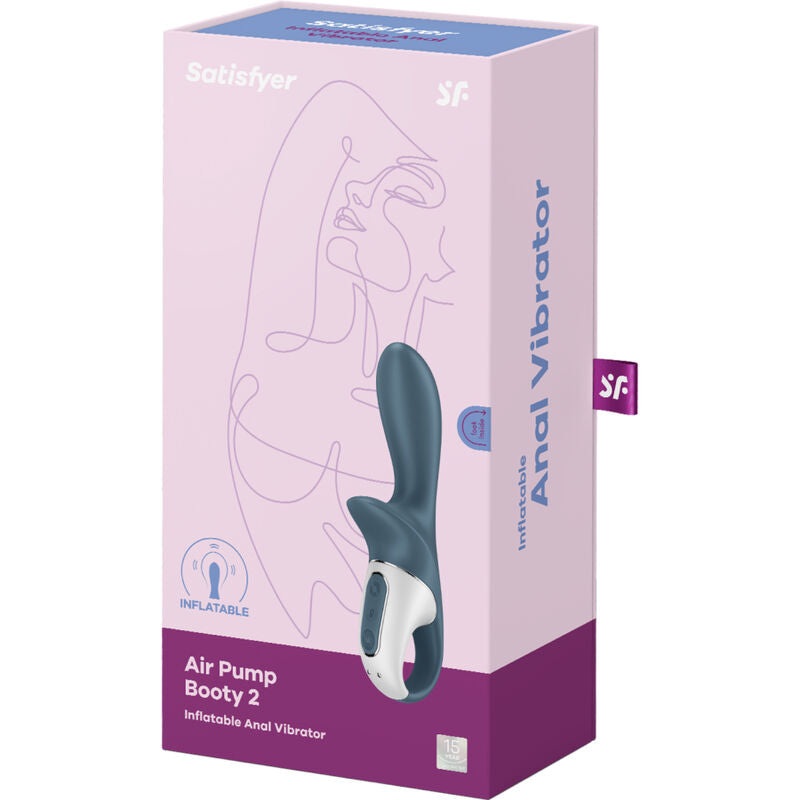 Satisfyer Air Pump Booty 2 i mörkgrå färg