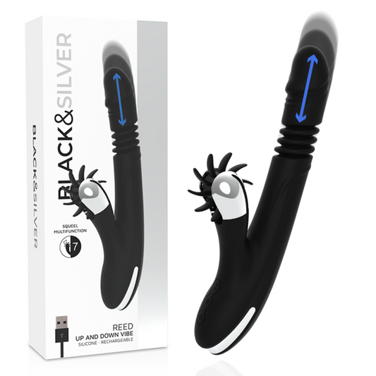 BLACK&SILVER BUNNY REED UP & DOWN VIBE vibrator