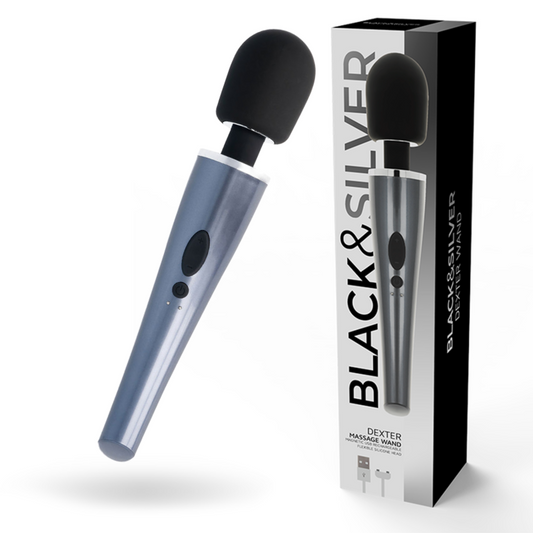 DEXTER Massage Wand i svart och silver