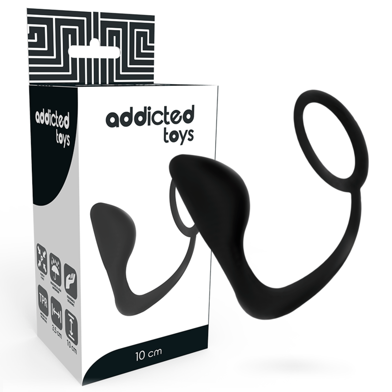 ADDICTED TOYS anal plug med svart penisring