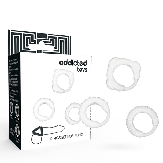 ADDICTED TOYS C-RING SET CLEAR för intensiv njutning