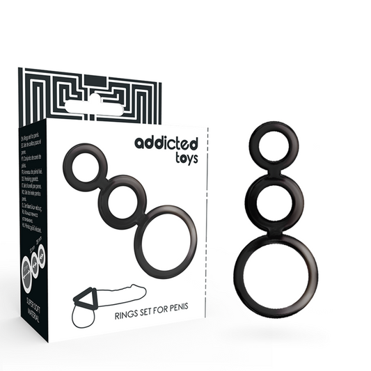 ADDICTED TOYS ringset för penis i rökfärgad design