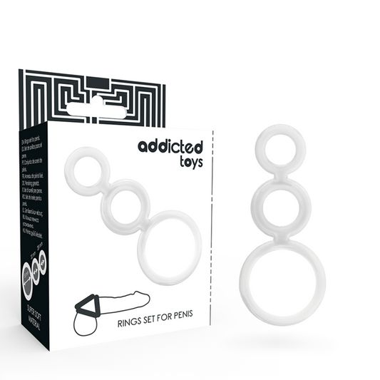 ADDICTED TOYS penisringar set i transparent design