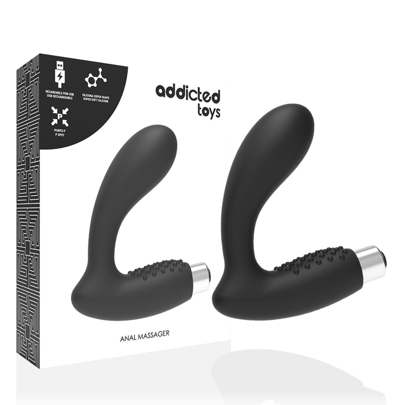 ADDICTED TOYS Prostatavibrator Rechargeable Model 5 i svart