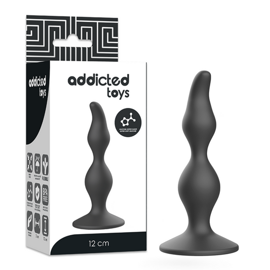 ADDICTED TOYS analplug 12 cm svart