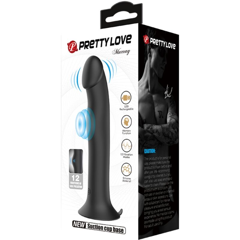 PRETTY LOVE Murray svart klitoral vibrator och sugare