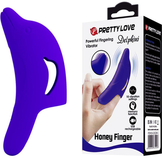 Pretty Love Delphini mörkblå fingerstimulator