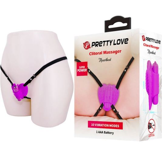 PRETTY LOVE - HEARTBEAT KLITORIS MASSAGER 10 VIBRATIONS LÄGEN LILA
