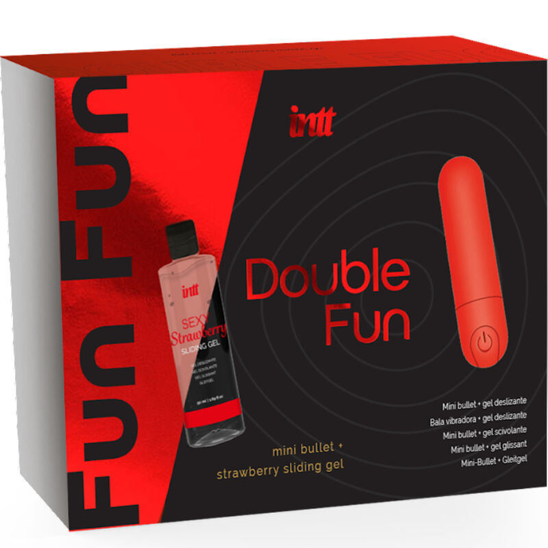 INTT - Double Fun Kit med Vibrerande Bullet och Jordgubbsmassagegel