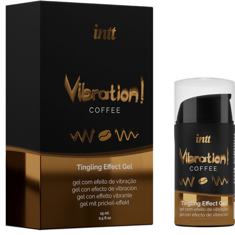 INTT - Kraftfullt intimt stimulerande flytande vibratorgelé kaffe 15 ml