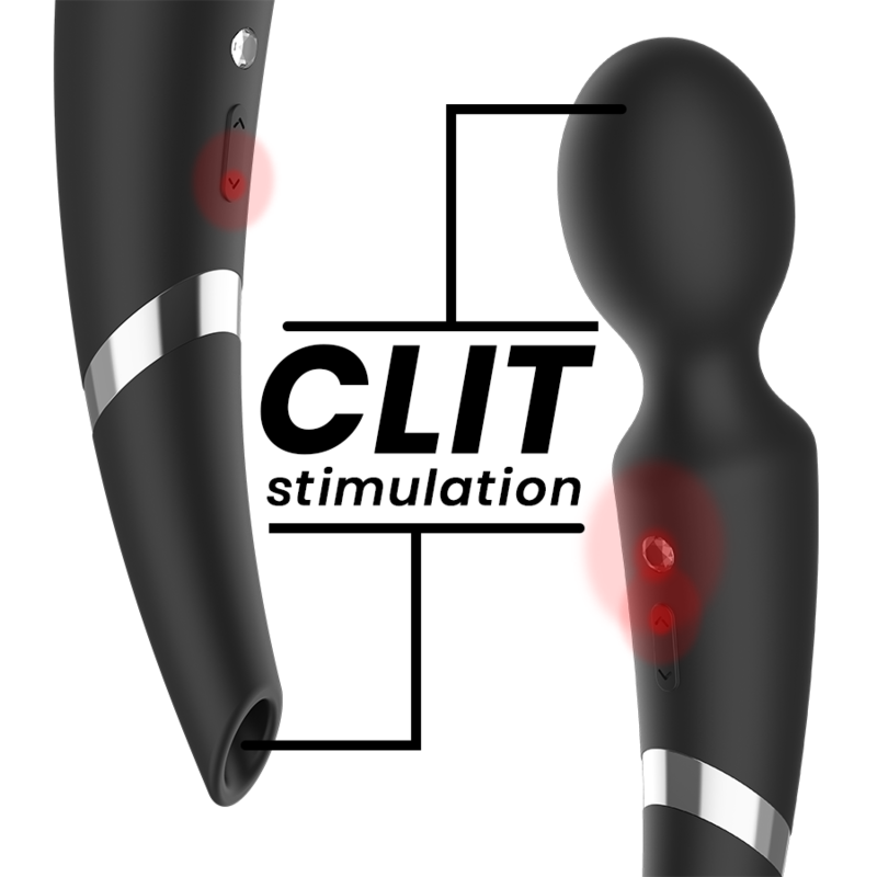 BLACK&SILVER Beck sugstav och massager 2 i 1 i silikon