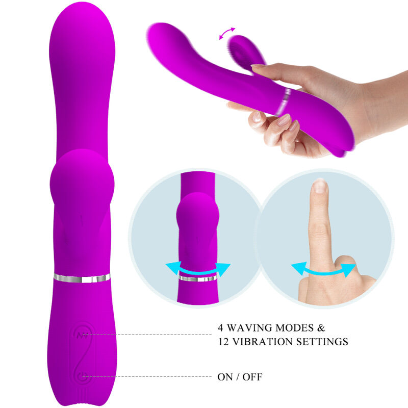Pretty Love klitorisstimulator vibrator i lila silikon