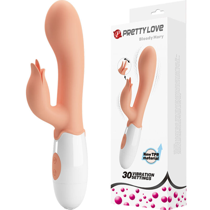 PRETTY LOVE Bloody Mary vibrator med klitorisstimulator