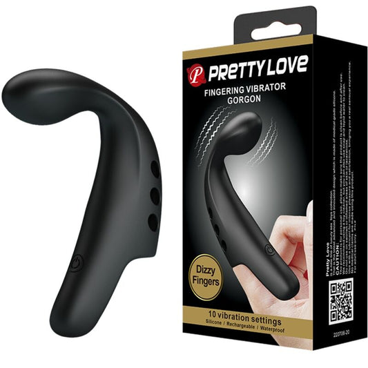 PRETTY LOVE Black Gorgon Vibrator Thimble