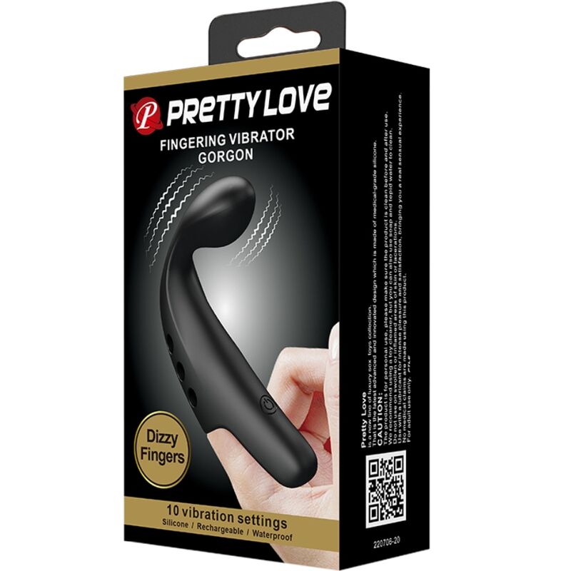 PRETTY LOVE Black Gorgon Vibrator Thimble