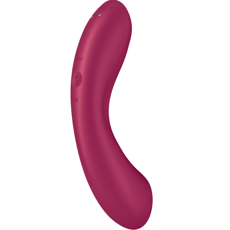SATISFYER Curve Trinity 1 luftpulsvibrator i röd färg